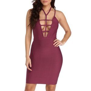 Windsor || tight pencil strappy halter neck dress